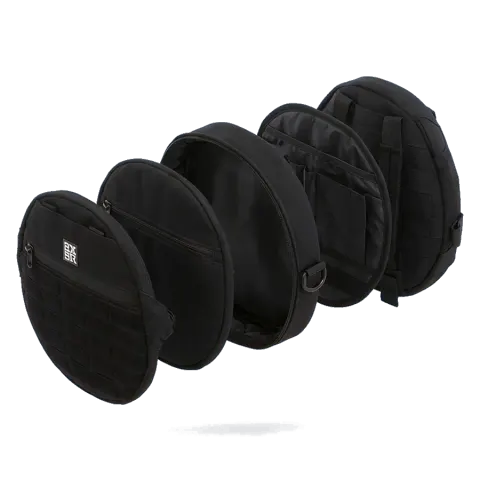 The 2XSR Plate Pouch, exploded into its layers